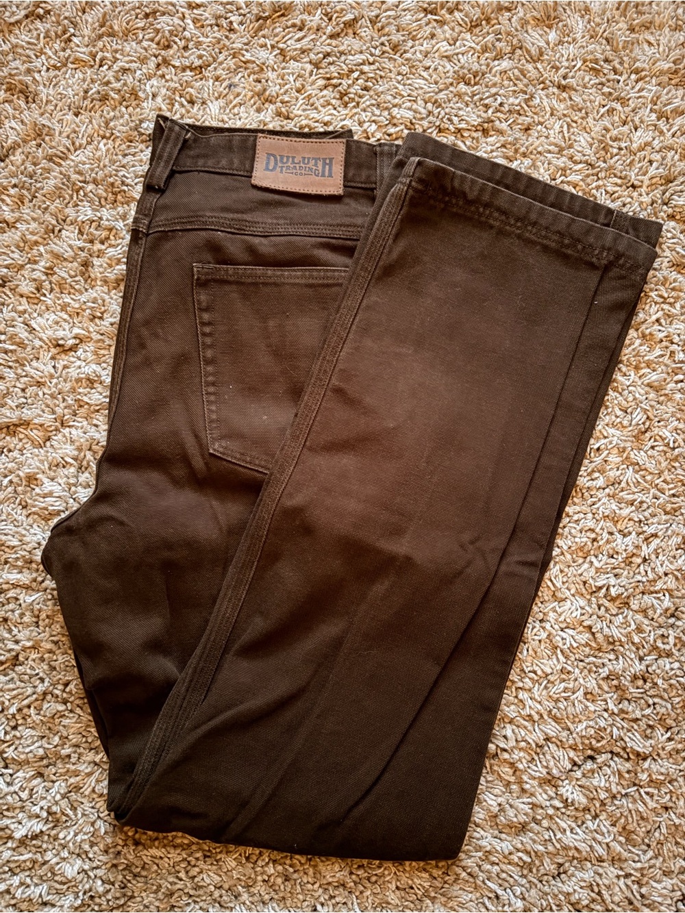 Duluth Trading Co Brown Canvas Work Pants